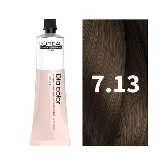 L'Oreal Professionnel Paris Dia Color 7.13 - Ash Golden Blonde Hair Color, 60ml Buy at Indicrest