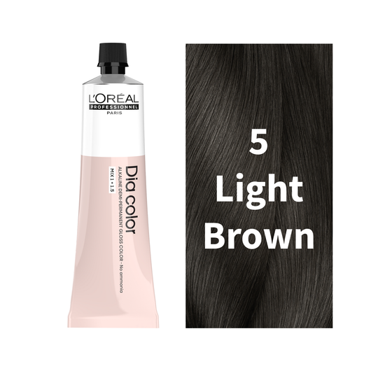 L'Oreal Professionnel Paris Dia Color 5-Light Brown Hair Color, 60ml Buy at Indicrest
