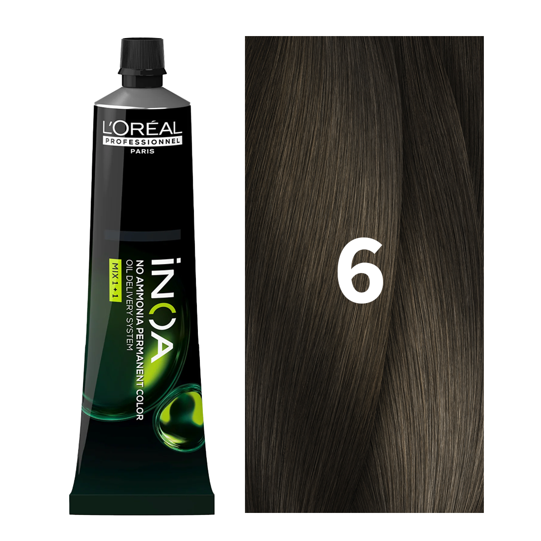 L'Oreal Professionnel Paris iNOA 6 (Dark Blonde) - Ammonia‑Free Permanent Hair Color, 60g at Indicrest Buy at Indicrest