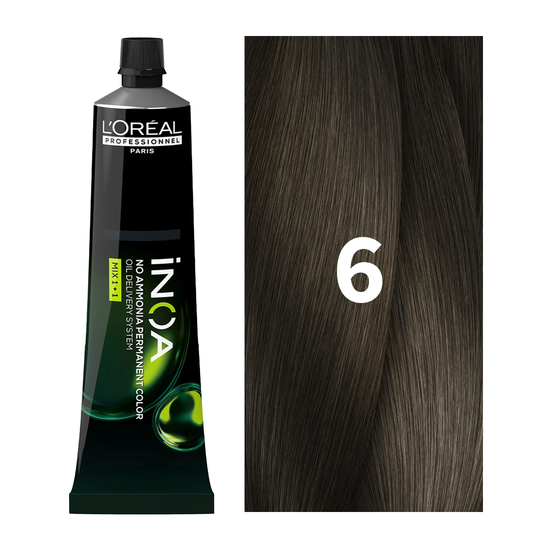 L'Oreal Professionnel Paris iNOA 6 (Dark Blonde) - Ammonia‑Free Permanent Hair Color, 60g at Indicrest Buy at Indicrest