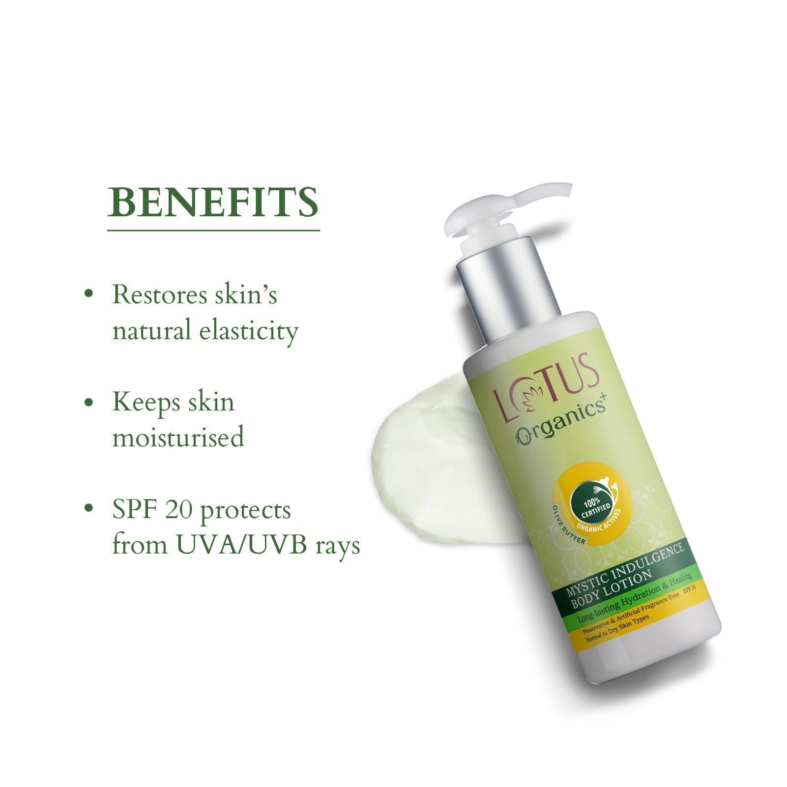 Lotus Herbals Organics+ Mystic Indulgence Body Lotion SPF 20, 200ml