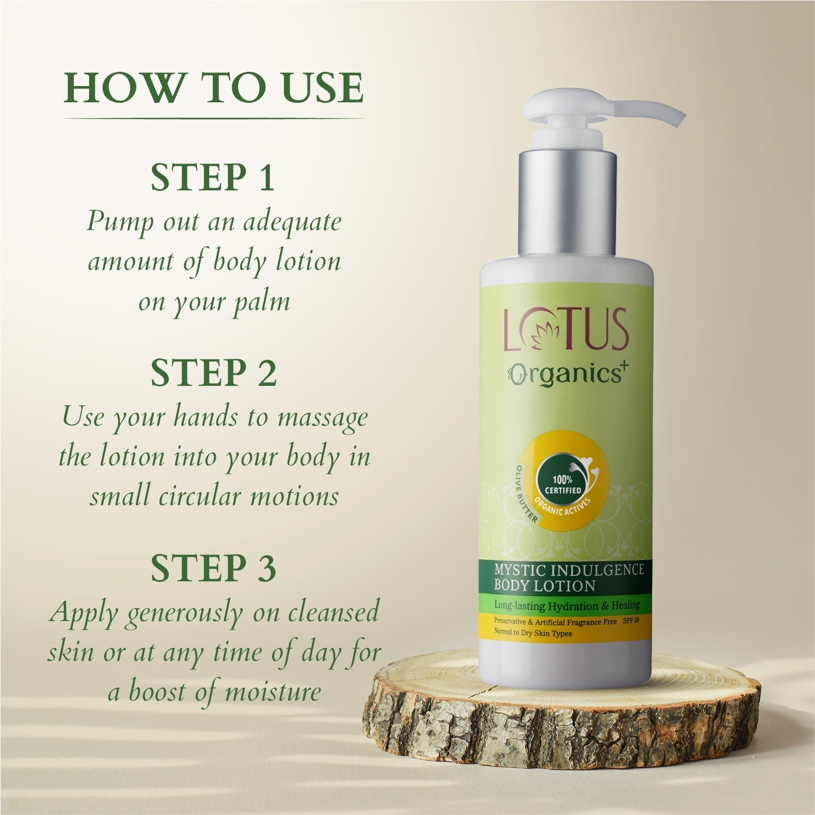 Lotus Herbals Organics+ Mystic Indulgence Body Lotion SPF 20, 200ml
