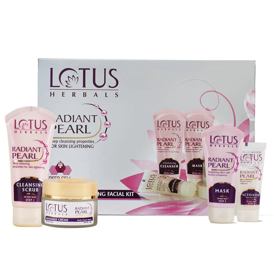 Lotus Herbals Radiant Pearl Cellular Lightening Facial Kit, (170gm) - Indicrest Buy at Indicrest