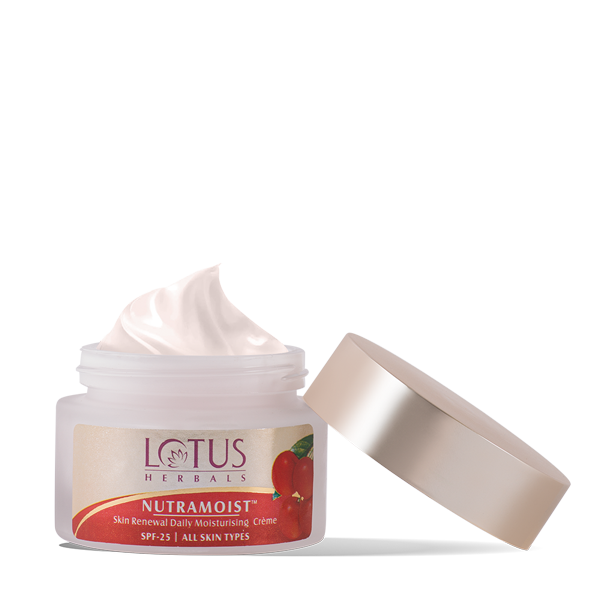 Lotus Herbals Nutramoist Skin Renewal Daily Moisturising Cream SPF-25, 50g