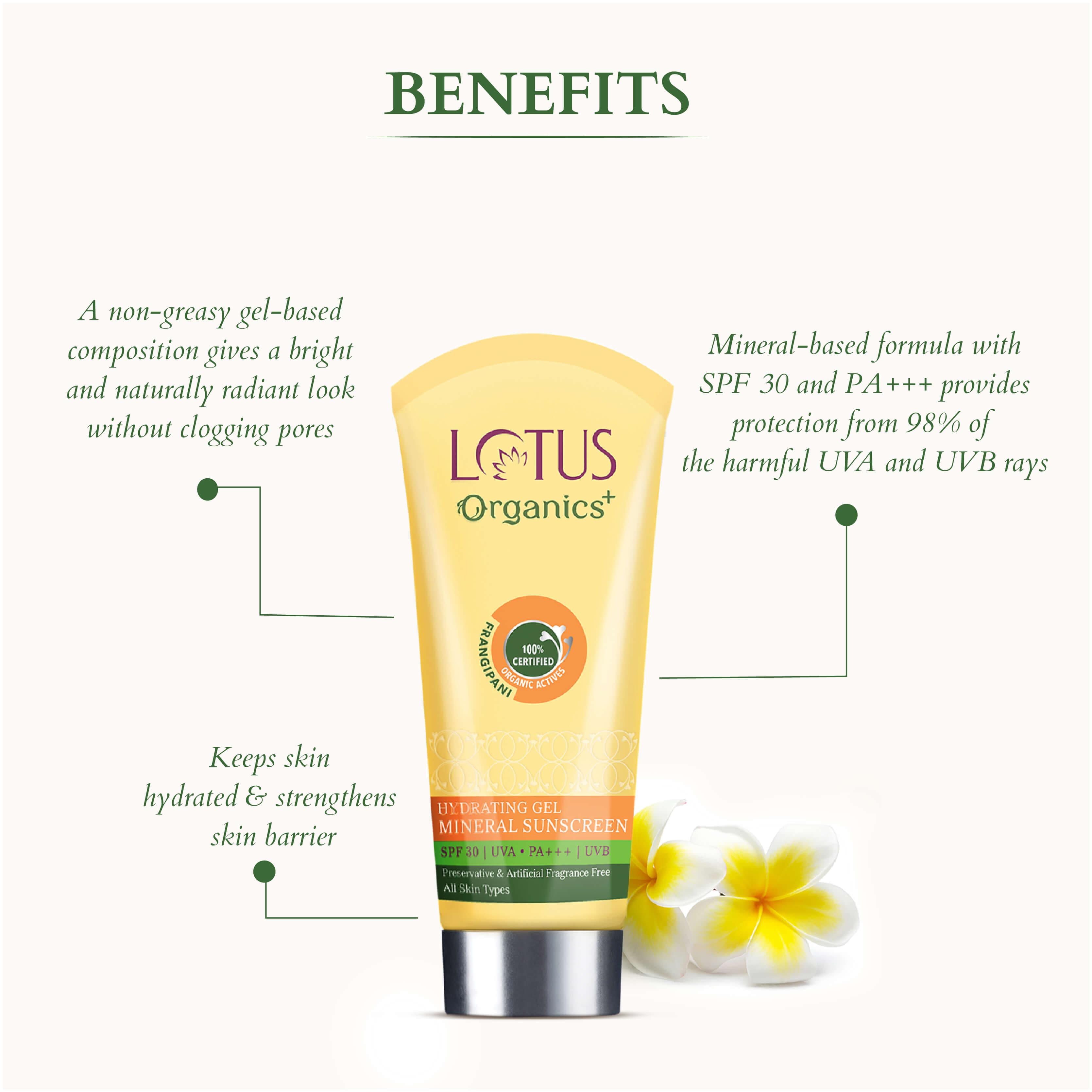 Lotus Herbals Organics+ Mineral Sunscreen: SPF 30 + SPF 30, 100g 100g