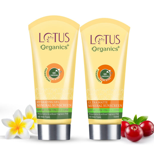 Lotus Herbals Organics+ Mineral Sunscreen: SPF 40 + SPF 30, 100g + 100g