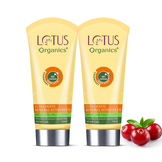 Lotus Herbals Organics+ Mineral Sunscreen: SPF 40 + SPF 40, 100g 100g