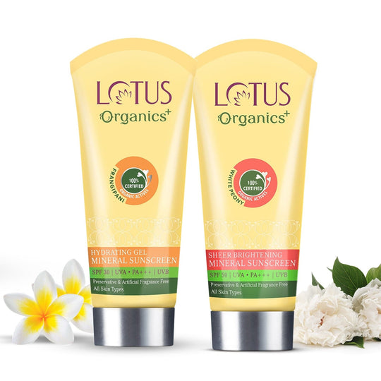 Lotus Herbals Organics+ Mineral Sunscreen: SPF 50 + SPF 30, 100g + 100g
