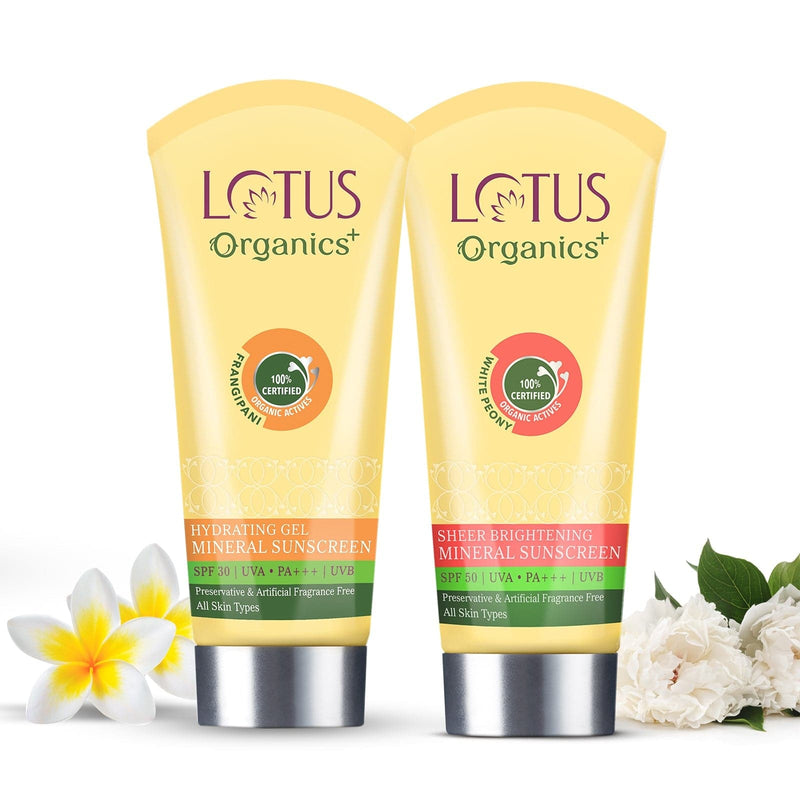 Lotus Herbals Organics+ Mineral Sunscreen: SPF 50 + SPF 30, 100g + 100g