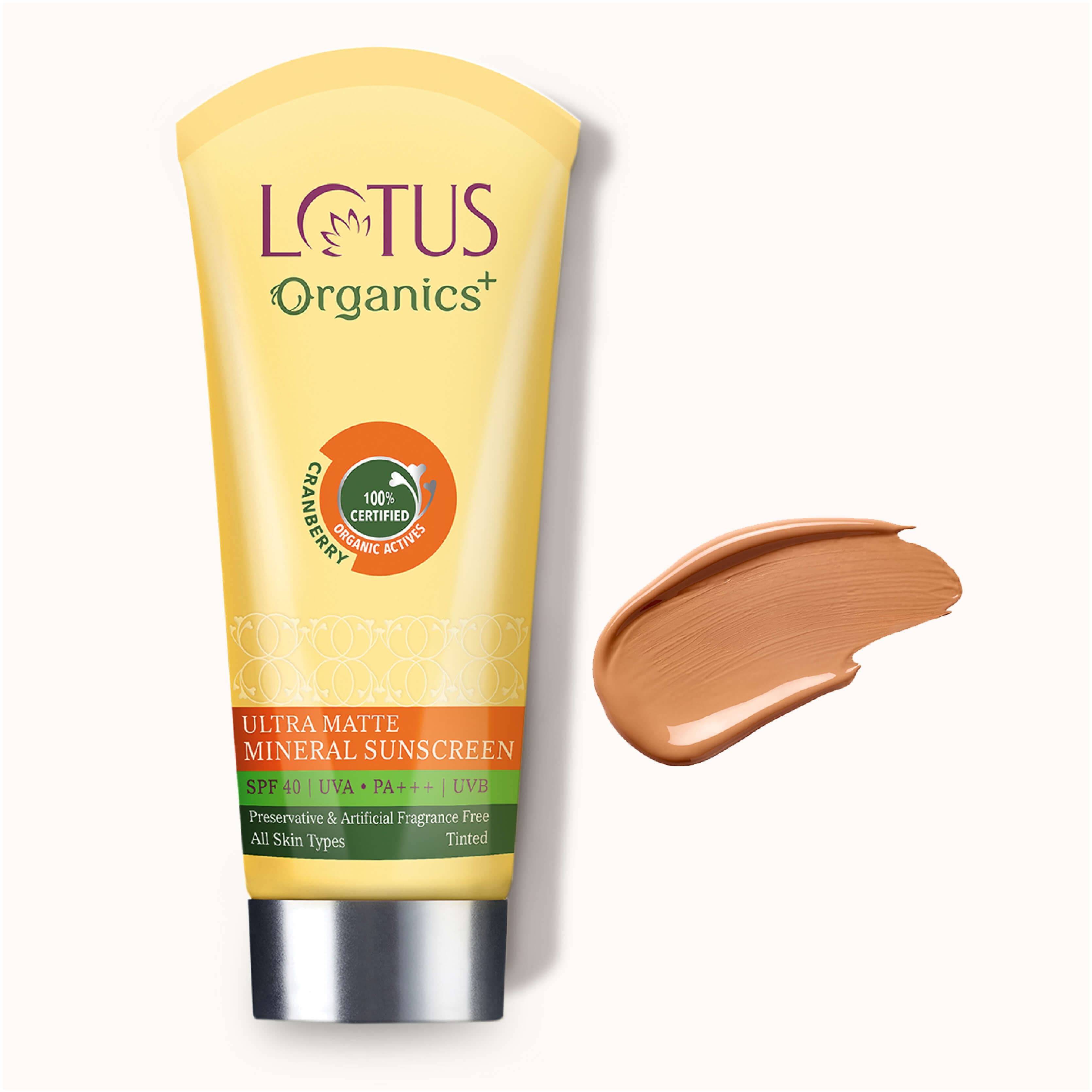 Lotus Herbals Organics+ Mineral Sunscreen: SPF 40 + SPF 50, SPF40 100g + SPF50 100g