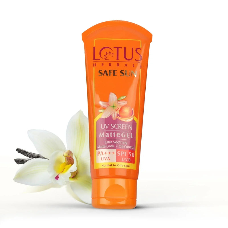 Lotus Herbals Safe Sun UV Screen Matte Gel Pa+++ SPF - 50, (100g) - Indicrest Buy at Indicrest