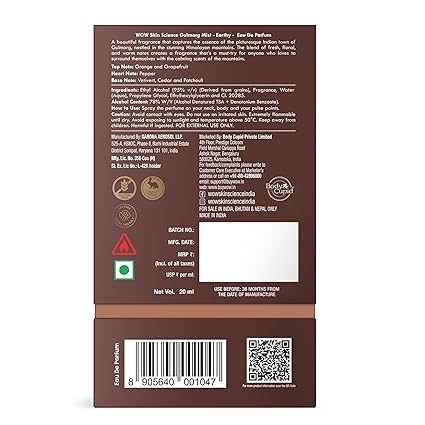 WOW Skin Science Gulmarg Mist Earthy Eau De Parfum for Men, 20ml