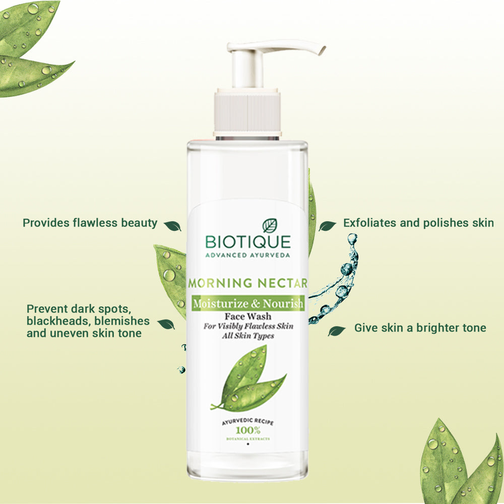 Biotique Morning Nectar Moisturize & Nourish Face Wash, 200ml - Image 2 - Buy from Indicrest
