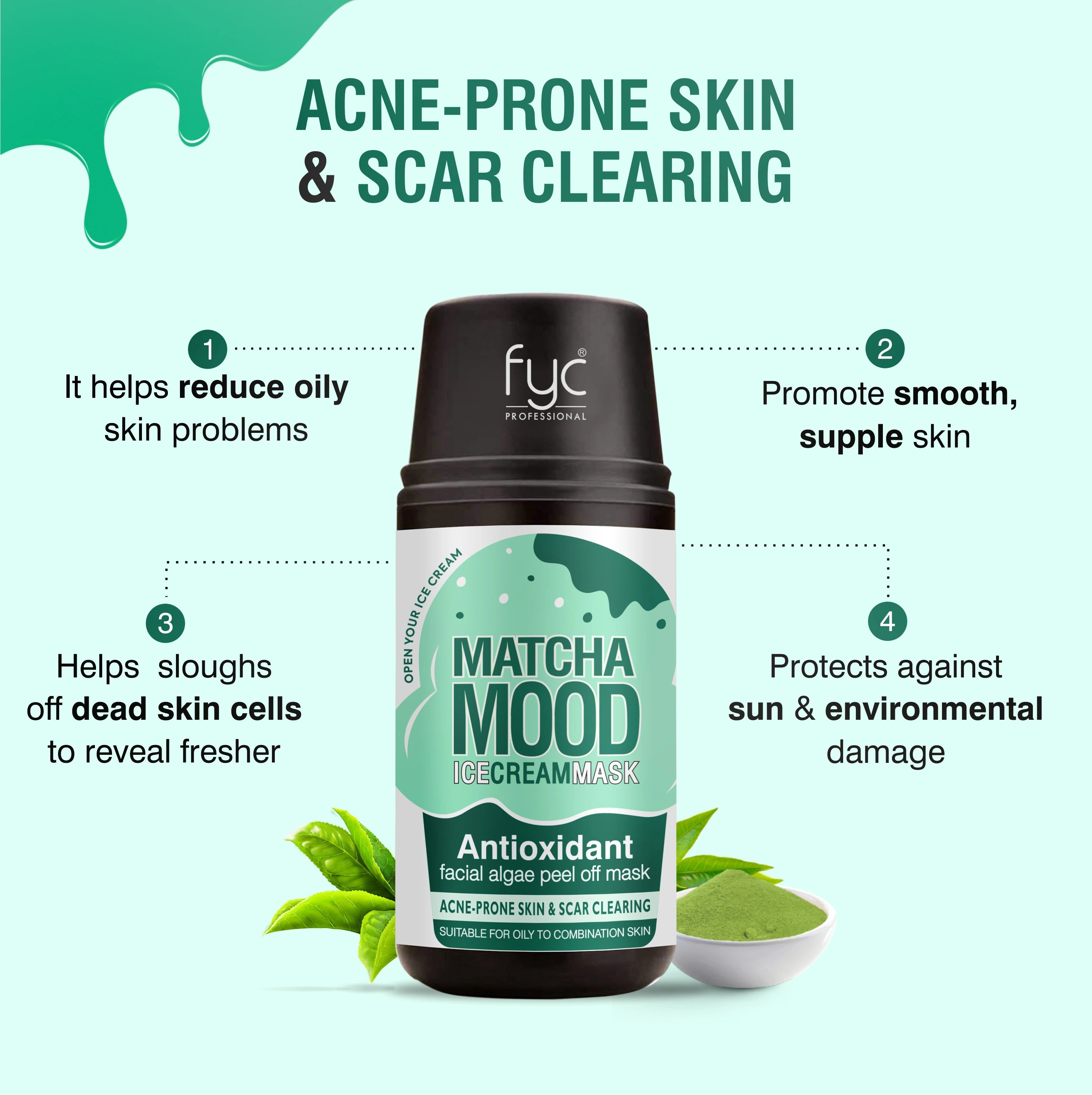 fyc-professional-matcha-mood-ice-cream-mask - Image 4 - Buy from Indicrest
