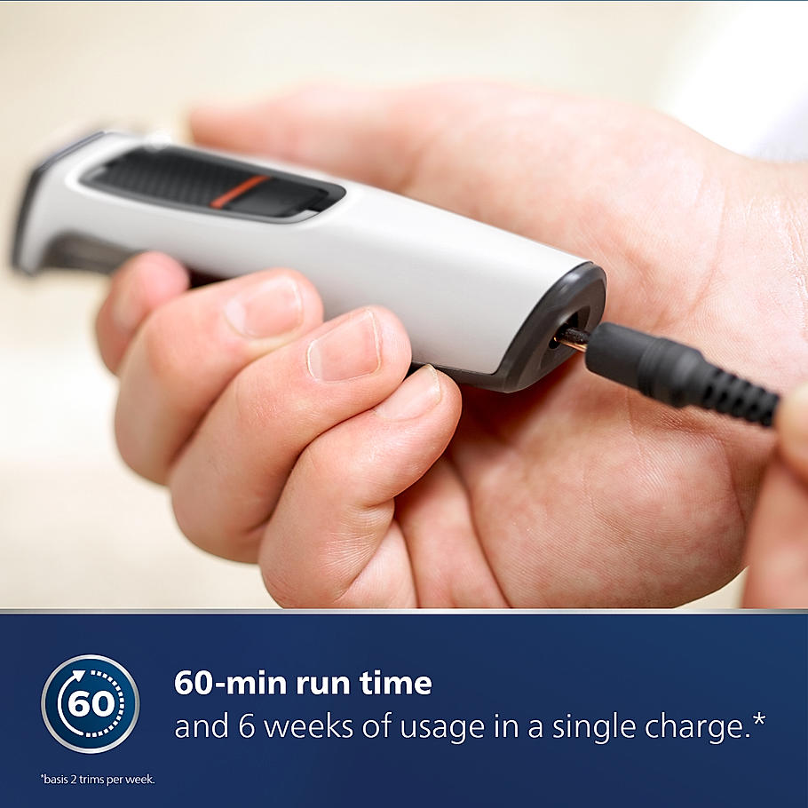 Philips India's No.1 Men's Trimmer- | 7 in 1 Pro Kit Face, Body & Private Part, MG3721/65