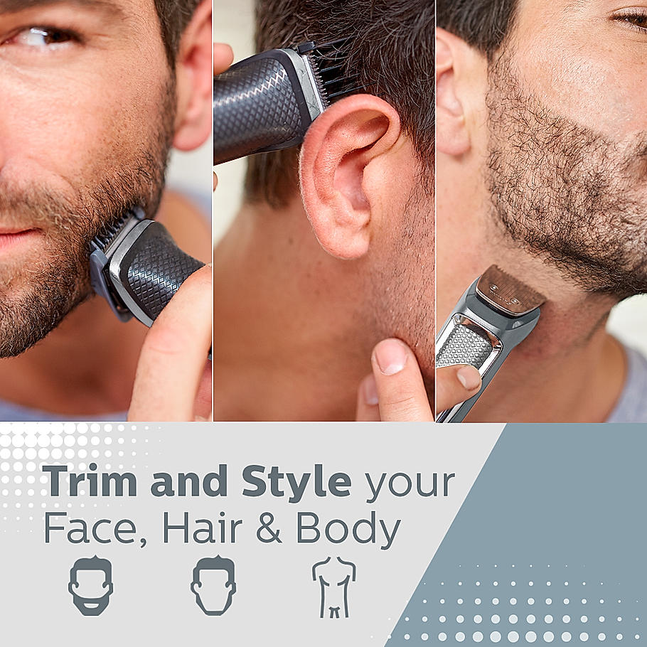 Philips All in One Trimmer - | 11 in 1 for Face, Head and Body | 75 Mins Run Time with Quick Charge | MG3760/33