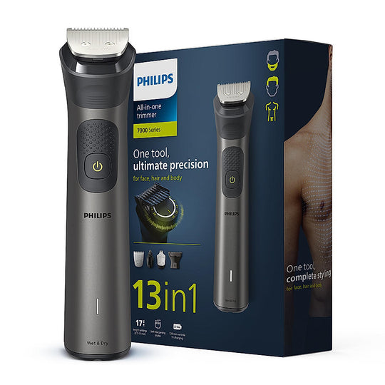 Philips India's No.1 Men's Trimmer- | Patented Twin Trim Blades I Precision Trimming, 13 in 1 Modern Man Kit Face, Body & Private Parts I 2+3 Year Extended Warranty I 120Min Runtime I 5 min Quick Charge MG7920/65 Buy at Indicrest
