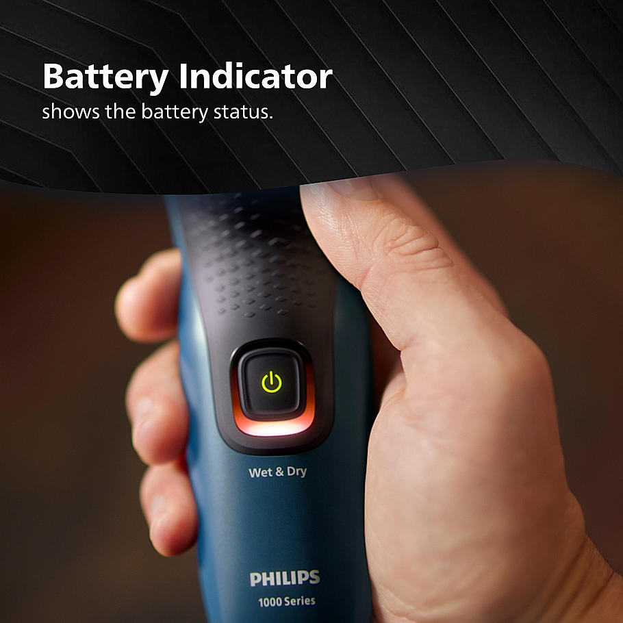 Philips Electric Shaver - I Wet and Dry Shave, 3D Floating Heads, 27 Self Sharpening Blades, Cordless, Waterproof S1151/03