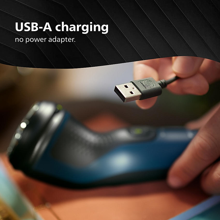 Philips Electric Shaver - I Wet and Dry Shave, 3D Floating Heads, 27 Self Sharpening Blades, Cordless, Waterproof S1151/03