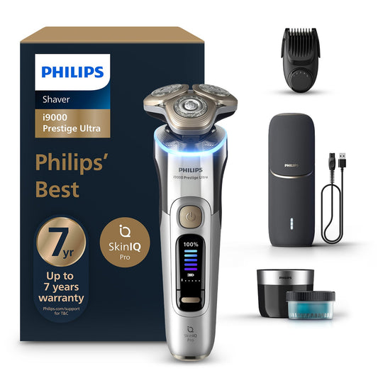 Philips i9000 Prestige Ultra XP9404/46 Wet & Dry con SkinIQ Pro (Philips Series i9000 Prestige Ultra Wet & Dry Shaver Silver) Buy at Indicrest