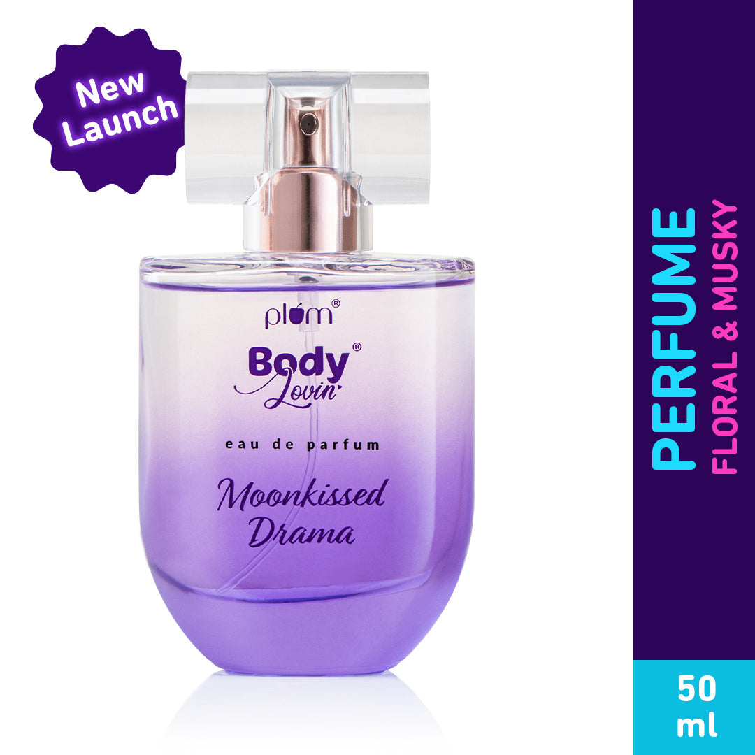 Plum Moonkissed Drama Eau De Parfum (Perfume) by Plum BodyLovin' | Long Lasting | Floral-Musky Fragrance | Supremely Luxurious | Perfect For All Occasions, 50ml