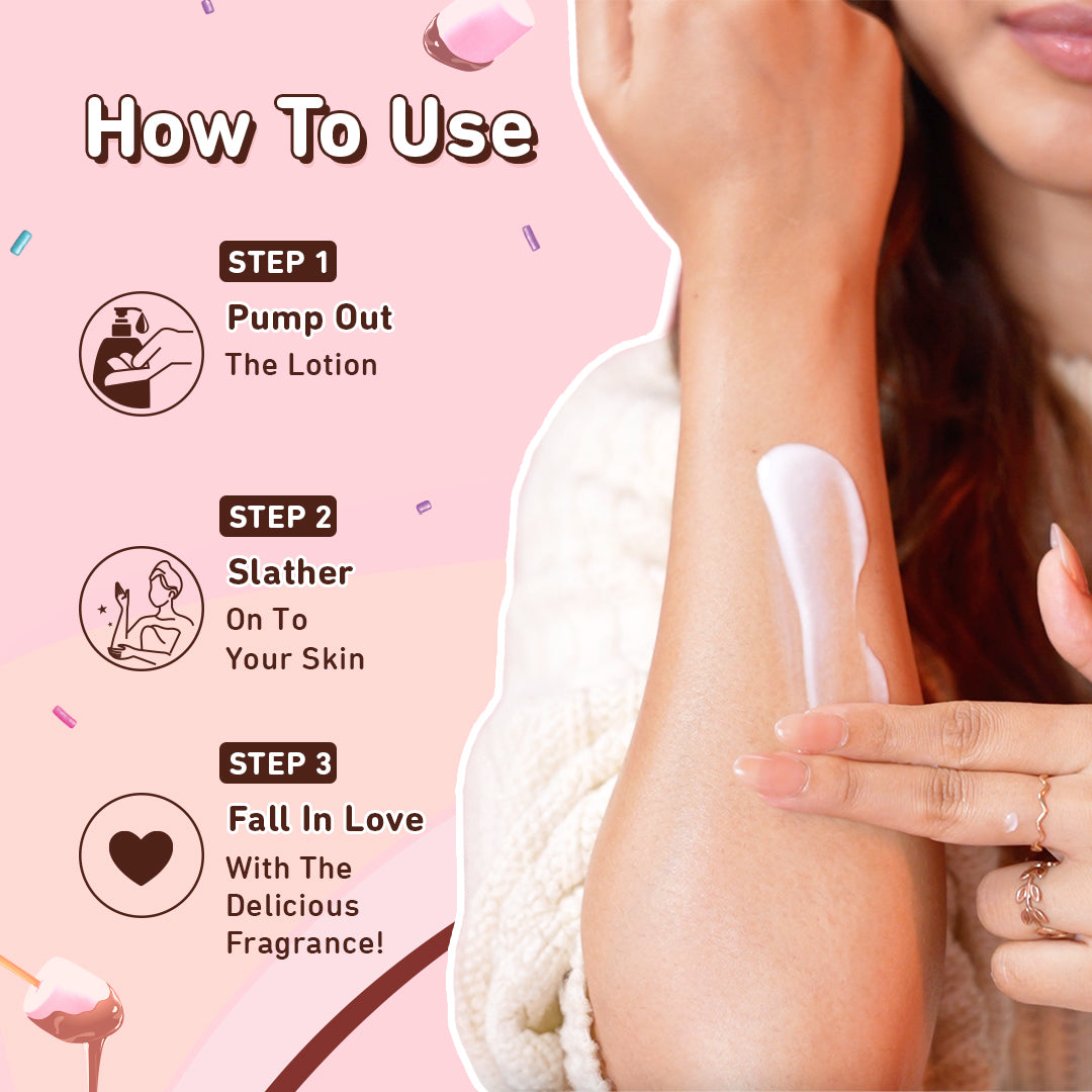 Plum Marshmallow Melt Body Lotion by Plum BodyLovin' | Instant & Intense Moisturization | Shea Butter & Vitamin B5 | Marshmallow Cocoa Fragrance | Non-Greasy | Normal To Dry Skin, 400ml