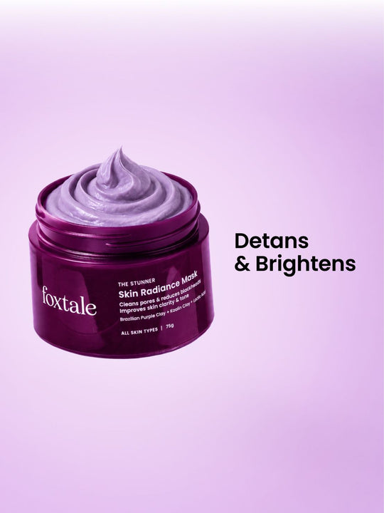 Foxtale Skin Radiance De-Tan Mask A new-age ubtan face mask that removes tan, blackheads and whiteheads while brightening and hydrating the skin | 75g - Buy from Indicrest