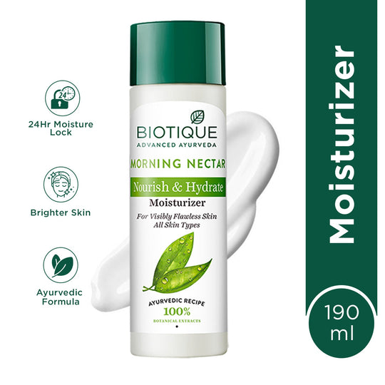 Biotique Morning Nectar Nourish & Hydrate Moisturizer, 190ml - Buy from Indicrest