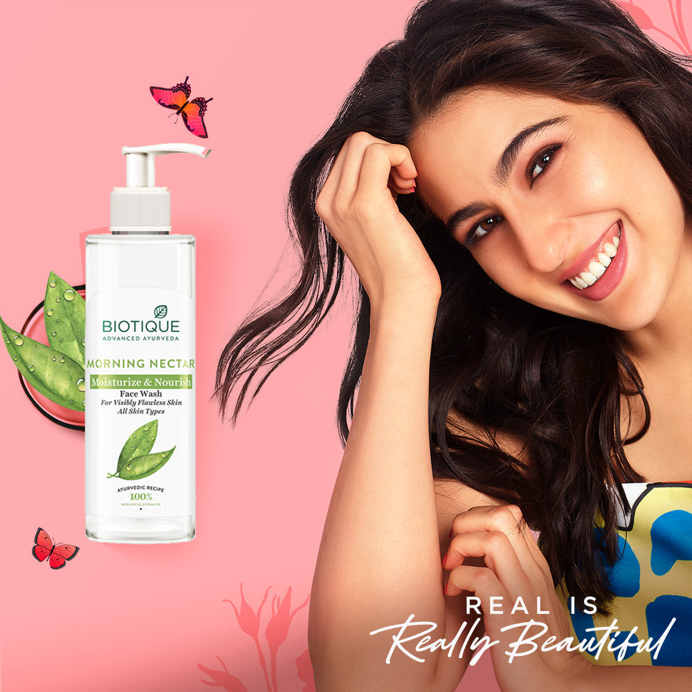 Biotique Morning Nectar Moisturize & Nourish Face Wash, 200ml - Image 3 - Buy from Indicrest