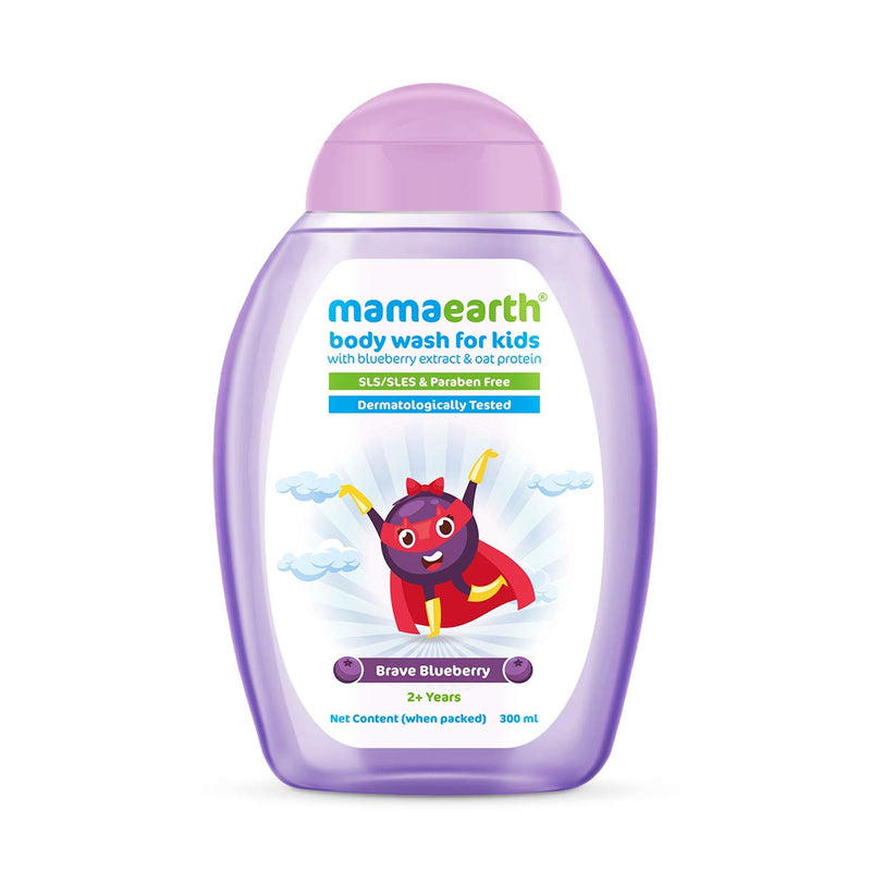Mamaearth Body Wash for Kids, Brave Blueberry - Indicrest Buy at Indicrest