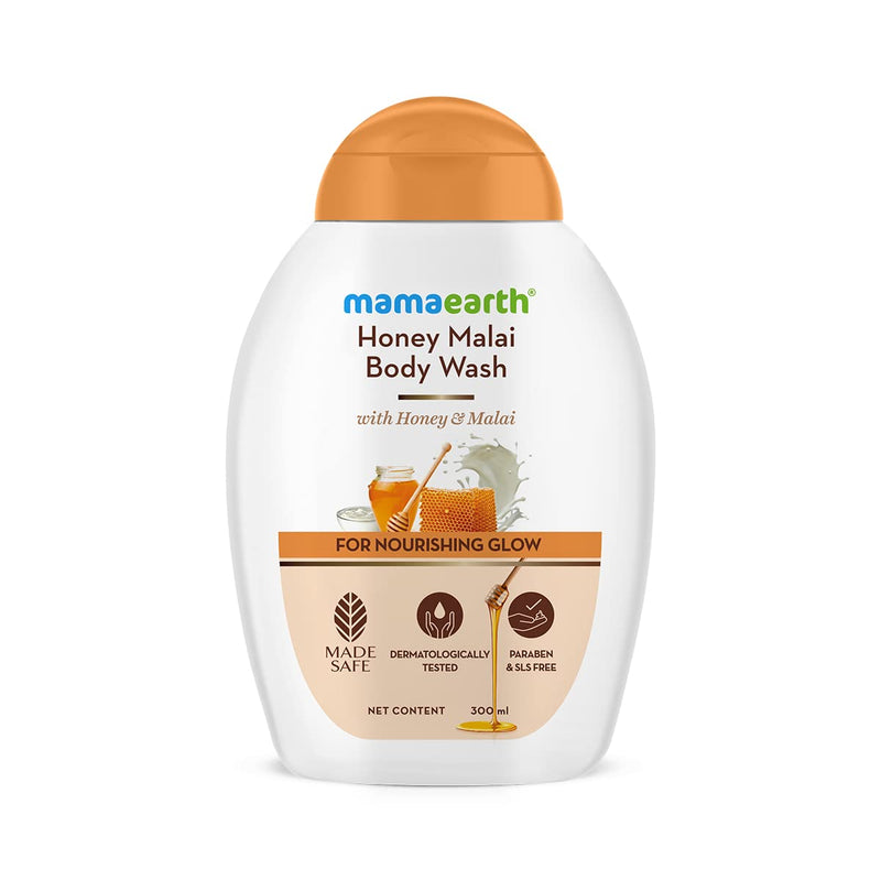 Mamaearth Honey Malai Body Wash, 300ml - Indicrest Buy at Indicrest