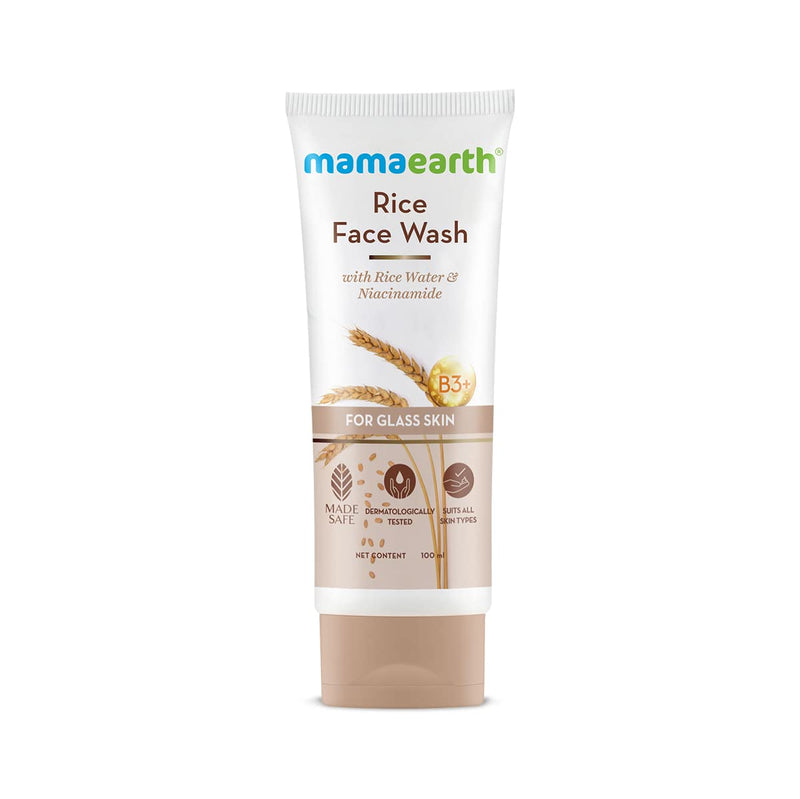 Mamaearth Rice Water Face Wash, 100ml - Indicrest Buy at Indicrest