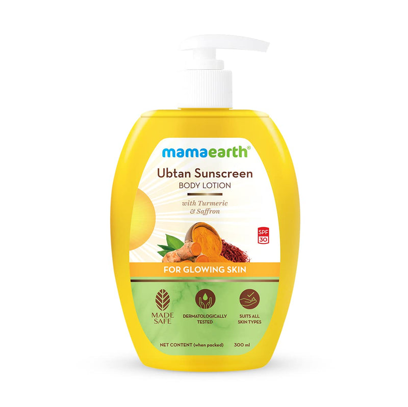 Mamaearth Ubtan Sunscreen Body Lotion, 300ml - Indicrest Buy at Indicrest