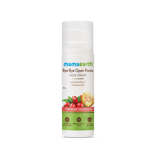 Mamaearth Bye Bye Open Pores Face Cream 30g Front View Buy at Indicrest