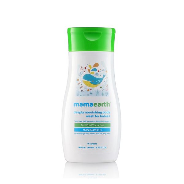Mamaearth Deeply Nourishing Body Wash for Babies 200ml Bottle