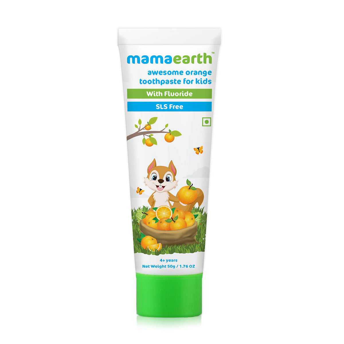 Mamaearth Orange Kids Toothpaste with Fluoride 50g Tube
