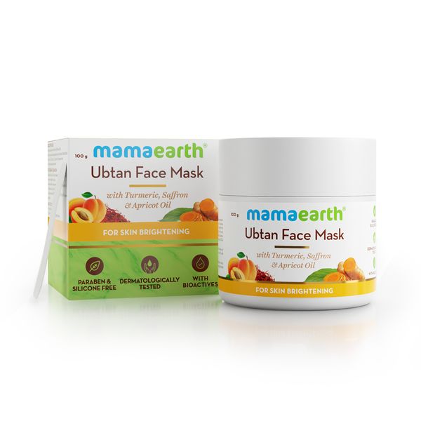 Mamaearth Ubtan Face Mask with Saffron and Turmeric for Tan Removal