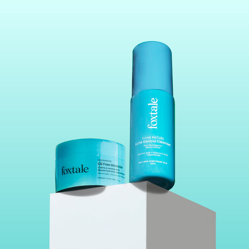 Foxtale Anti Acne Supplies Acne Control Cleanser with Salicylic Acid + Oil Free Moisturizer - Buy from Indicrest