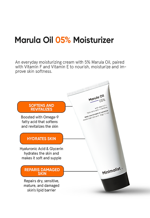 Minimalist Marula Oil 5% Face Moisturizer For Deep &amp; Intense Moisturization. Treats Dryness, Roughness and Flakiness, 50g - Image 3 - Buy from Indicrest