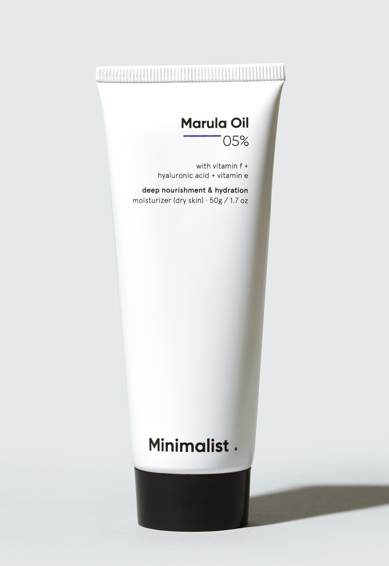 Minimalist Marula Oil 5% Face Moisturizer For Deep &amp; Intense Moisturization. Treats Dryness, Roughness and Flakiness, 50g - Buy from Indicrest