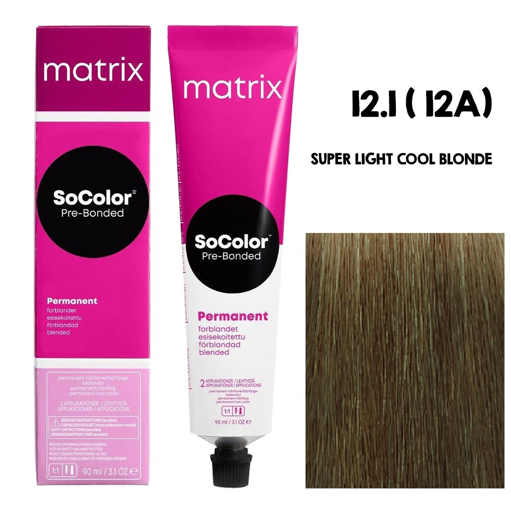 Matrix SoColor 12.1 - 12A (Super Light Cool Blonde) - (90ml) - Indicrest