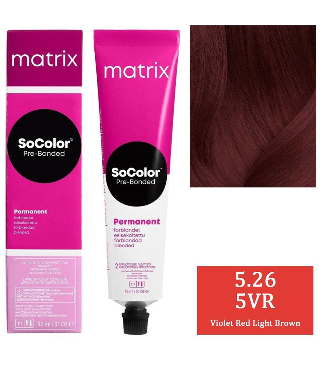 Matrix SoColor 5.26 - 5VR (Violet Red Light Brown) - (90ml) - Indicrest