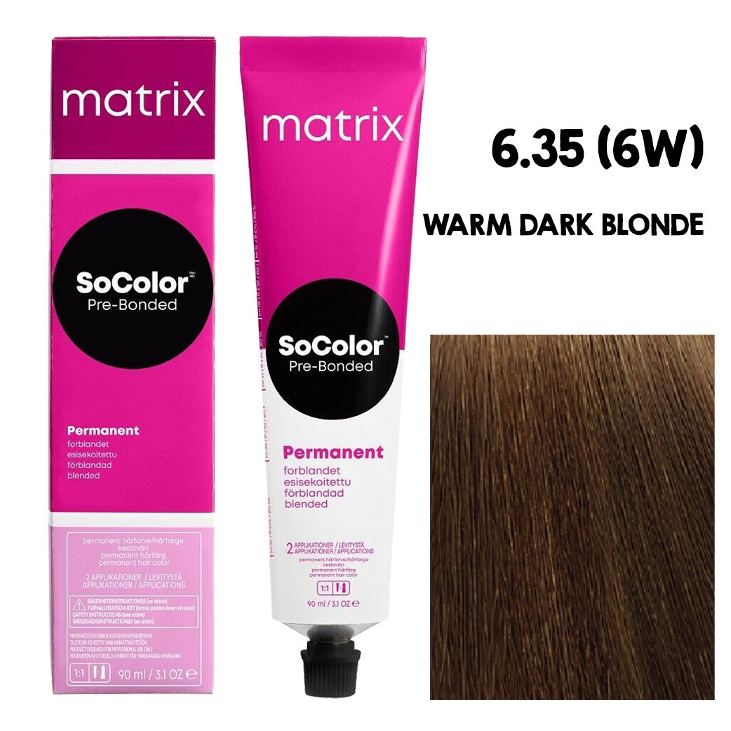 Matrix SoColor 6.35 - 6W (Warm Dark Blonde) - (90ml) - Indicrest