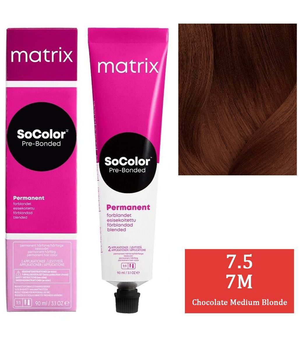 Matrix SoColor 7.5 - 7M (Chocolate Medium Blonde) - (90ml) - Indicrest