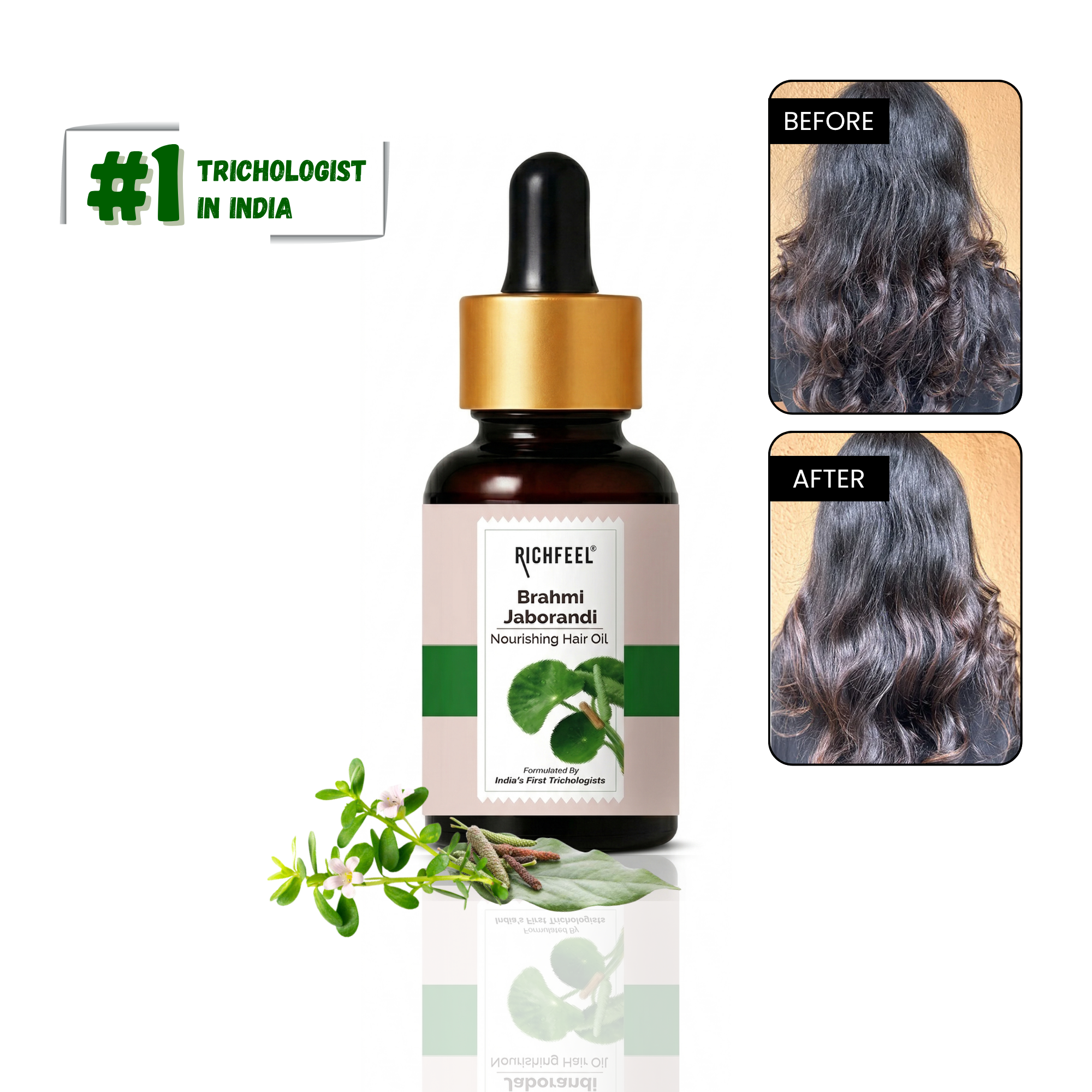 Richfeell Brahmi Jaborandi Hair Oil 10ML - Buy from Indicrest