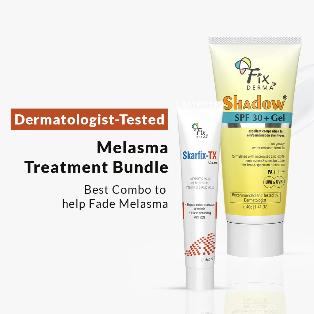 Fixderma Melasma Treatment Bundle | A well-rounded treatment to help fade melasma, Cream 15g + Sunscreen 40g - Buy from Indicrest