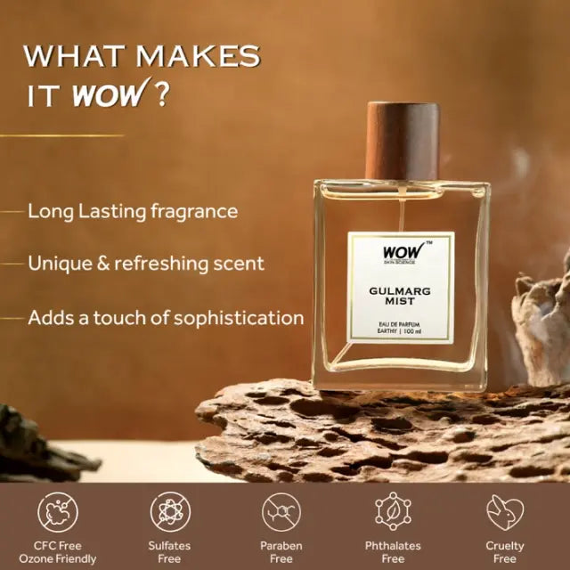 Men’s earthy Eau De Parfum by WOW Skin Science

