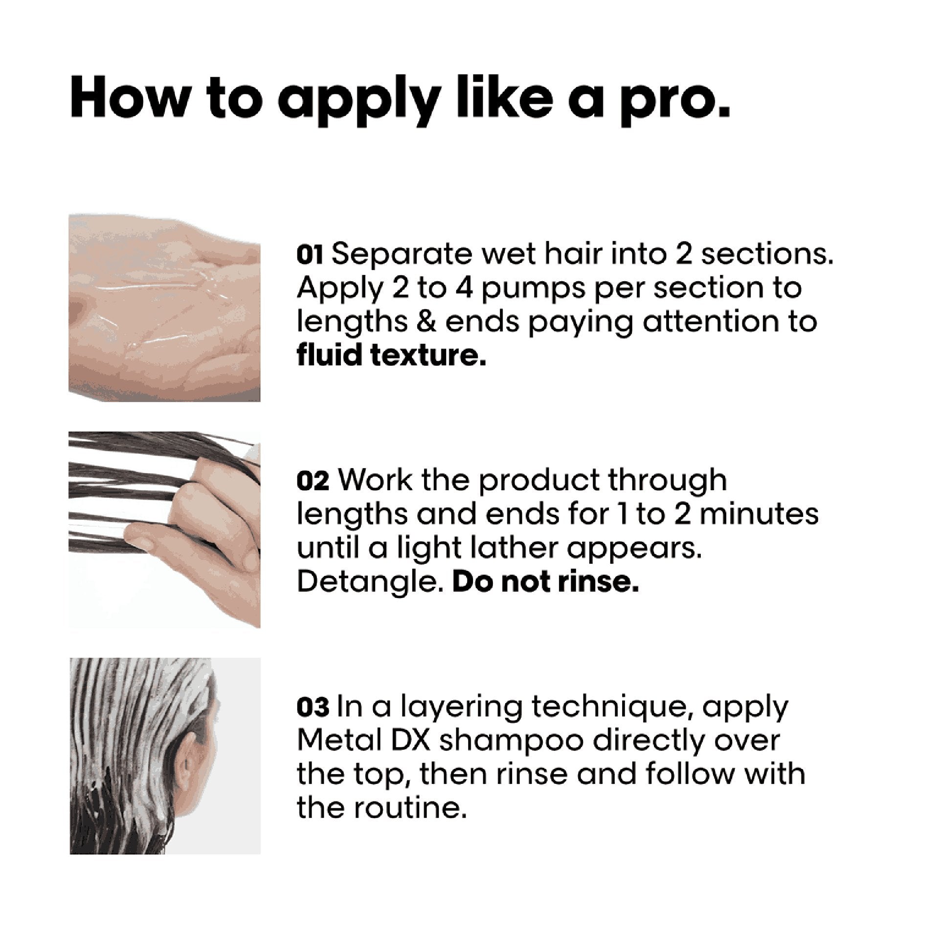 Metal DX Professional Hair Treatment Before Shampoo