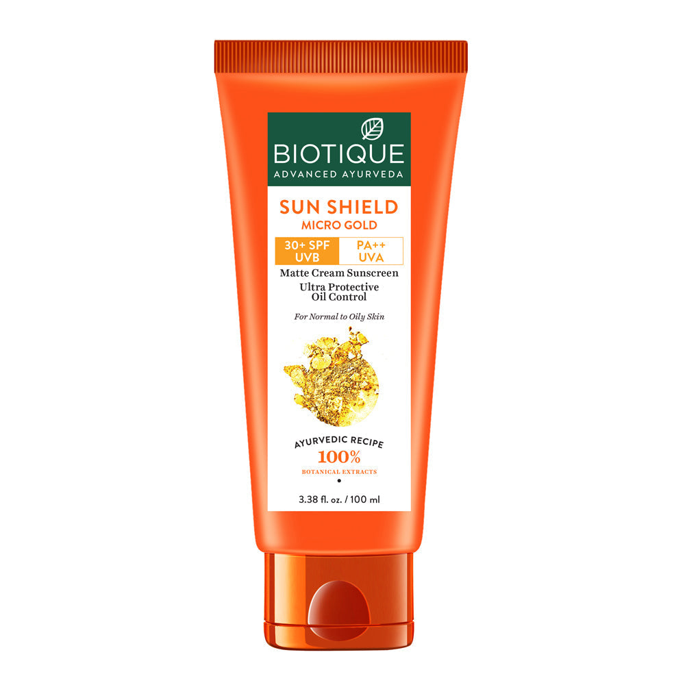 Biotique Sun Shield Micro Gold Matte Cream SPF 30 Uva/Uvb, 100ml - Buy from Indicrest