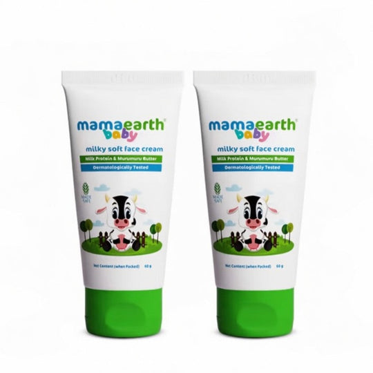 Mamaearth Milky Soft Face Cream With Murumuru Butter for Babies, Pack of 2 X 60g - Buy from Indicrest